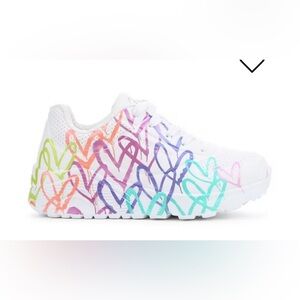 Skechers Street Colorful Heart Kids Sneakers Size 13
